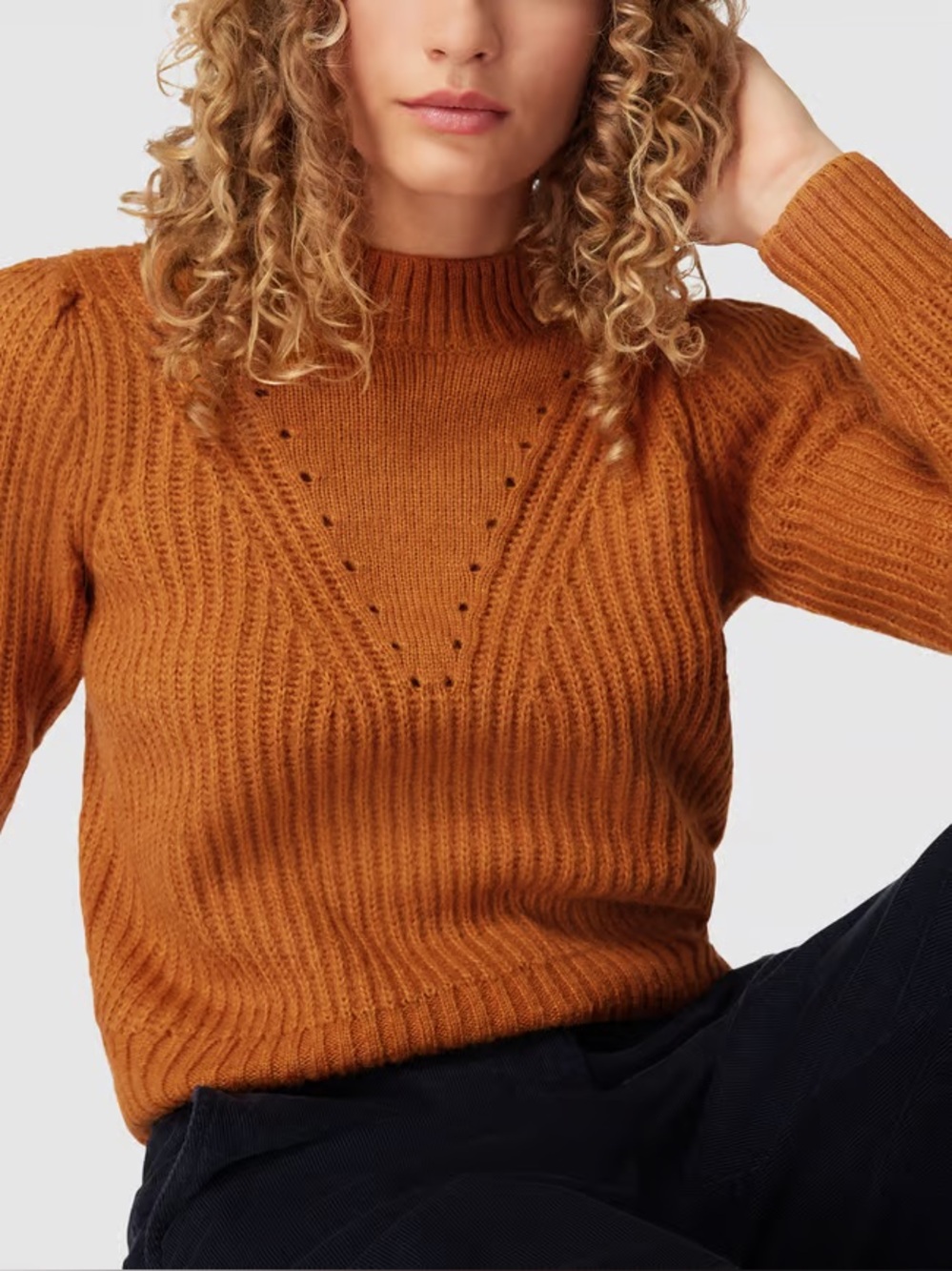 Scotch & Soda Ribbed Pullover Sweater in Rust - Size M